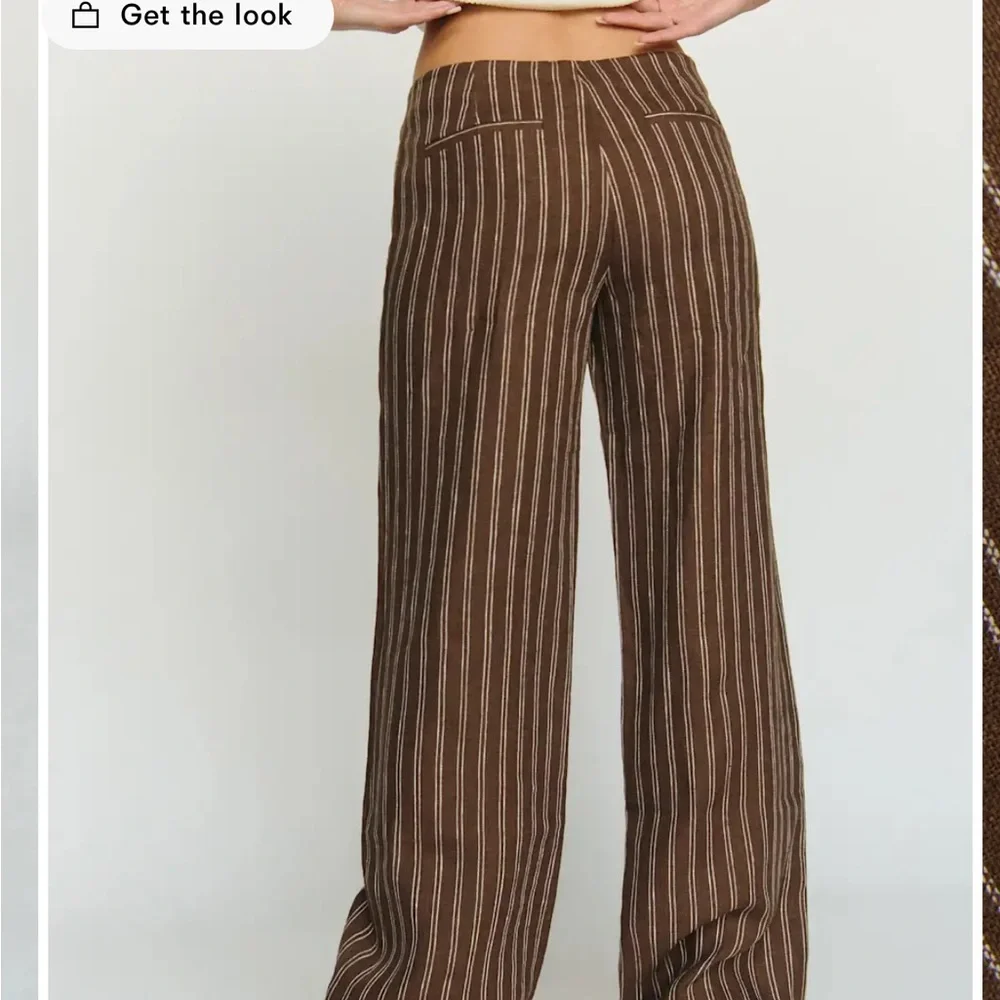 Reformation Vida Linen Low Rise Pant Size 0 - Picture 4 of 9